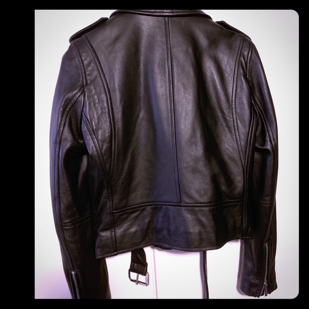 Michael Kors Leather Moto Jacket